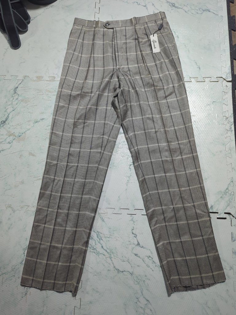 Pura Seta Wool Dress Pants Mens Size 34 X 34 Unhemmed Made In Italy Nwt Luxury